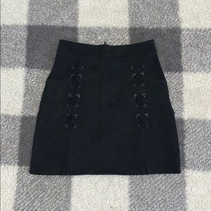 Black mini skirt
